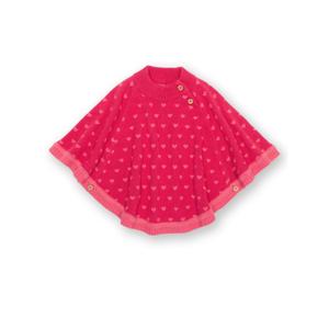 Poncho meisjesbaby Kite Rosey heart image-1