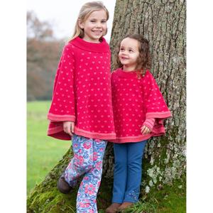 Poncho meisjesbaby Kite Rosey heart image-4