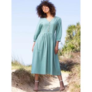 3/4 Sleeve Flannel Dress for Women Kite Worgret image-1