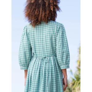 3/4 Sleeve Flannel Dress for Women Kite Worgret image-4
