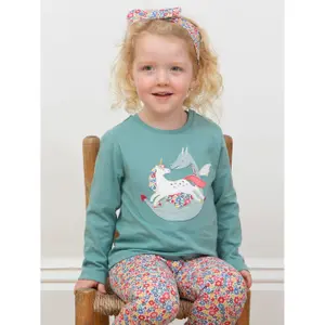 Langærmet T-shirt til piger Kite Folktale Friends image-3