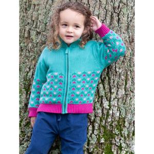 Gebreide jas met volle rits voor babymeisjes Kite Hygge Fable image-3