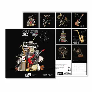 Klassischer Kalender mit Etui 16 Monate Kiub Bug Art Jewels Musique image-0