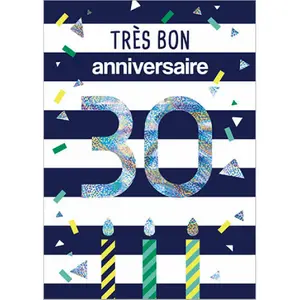 Dubbele kaart Kiub Les Ages By 30 ans image-0