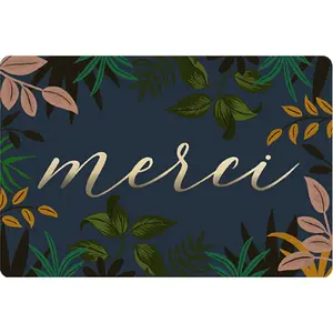 Dubbele kaart Kiub Des Plumes Et Des Fleurs Merci image-0