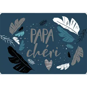Carta doppia Kiub Des Plumes Et Des Fleurs Papa image-0