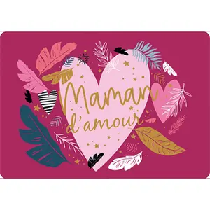 Double card Kiub Des Plumes Et Des Fleurs Maman image-0