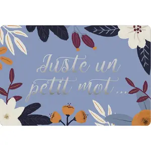 Double card Kiub Des Plumes Et Des Fleurs Petit Mot image-0
