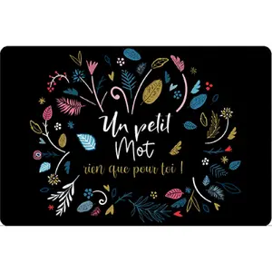 Dubbla kort Kiub Des Plumes Et Des Fleurs Un Petit Mot image-0
