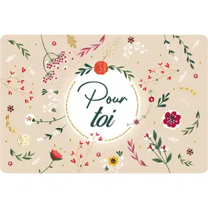 Carta doppia Kiub Des Plumes Et Des Fleurs Pour Toi image-0