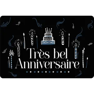 Double card Kiub Des Plumes Et Des Fleurs Anniversaire image-0