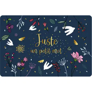 Tarjeta doble Kiub Des Plumes Et Des Fleurs Petit Mot image-0