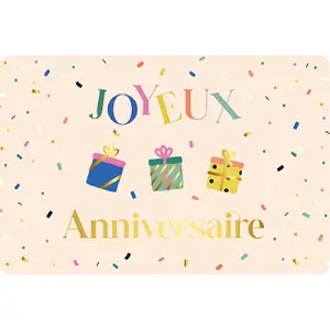 Dubbele kaart Kiub Des Plumes Et Des Fleurs Anniversaire image-0