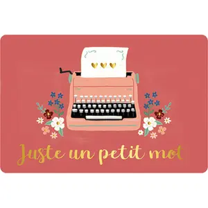 Doppelte Karte Kiub Des Plumes Et Des Fleurs Petit Mot image-0