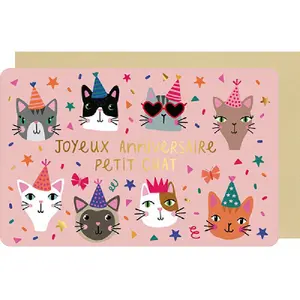 Carta doppia di piume e fiori Kiub Anniversaire image-0