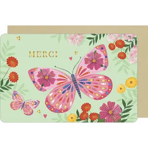 Dvojitá karta Kiub Des Plumes Et Des Fleurs Merci image-0