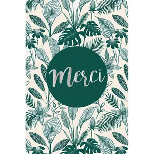 Double card Kiub Des Plumes Et Des Fleurs Merci image-0