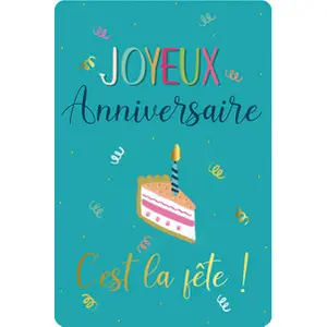 Tarjeta doble Kiub Des Plumes Et Des Fleurs Anniversaire image-0