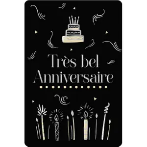 Doppelte Karte Kiub Des Plumes Et Des Fleurs Anniversaire image-0