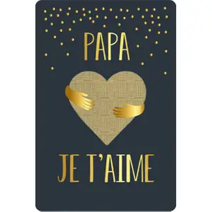 Doppelte Karte Kiub Des Plumes Et Des Fleurs Papa image-0