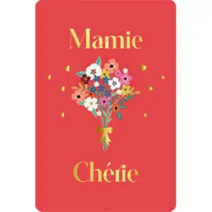Carta doppia Kiub Des Plumes Et Des Fleurs Mamie image-0
