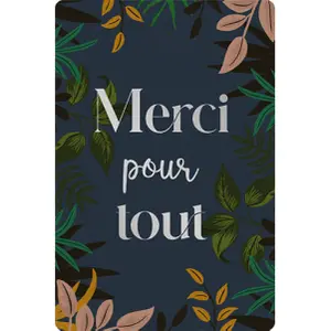 Podwójna karta Kiub Des Plumes Et Des Fleurs Merci image-0
