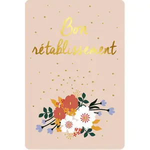 Carte double Kiub Des Plumes Et Des Fleurs Bon Retablissement image-0