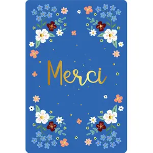 Doppelte Karte Kiub Des Plumes Et Des Fleurs Merci image-0