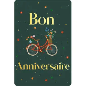 Podwójna karta Kiub Des Plumes Et Des Fleurs Anniversaire image-0
