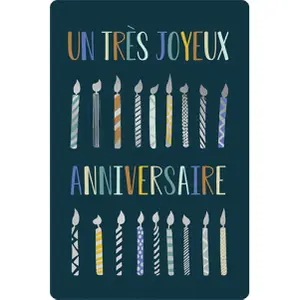 Dubbele kaart Kiub Des Plumes Et Des Fleurs Anniversaire image-0