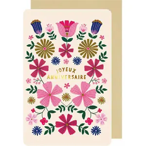 Feathers and flowers double card Kiub Anniversaire image-0