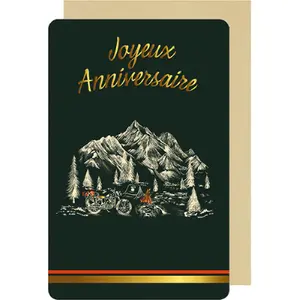 Carta doppia Kiub Des Plumes Et Des Fleurs Anniversaire image-0