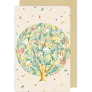 Tarjeta doble Kiub Des Plumes Et Des Fleurs Sans Texte image-0