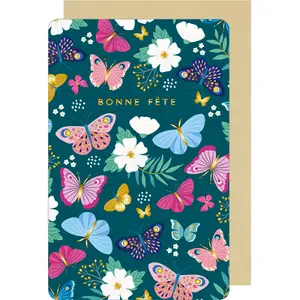Carta doppia Kiub Des Plumes Et Des Fleurs Bonne Fete image-0