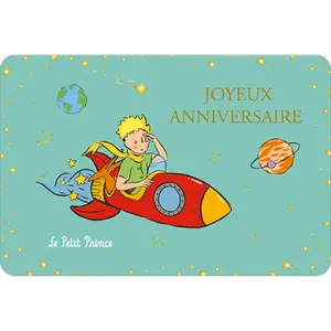 Carte simple message Kiub Le Petit Prince H image-0