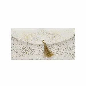 Gift envelope Kiub Blanc Etoile Dore image-0