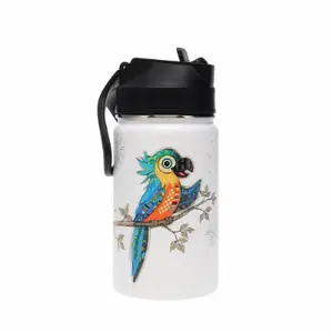 Trinkflasche mit Strohhalm Papagei Kind Kiub Kook image-0