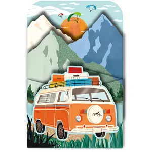 Doppelte Karte Kiub Happy Pop Up Van image-0