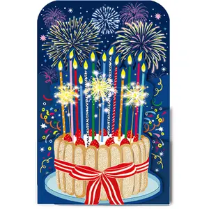Dubbele kaart Kiub Happy Pop Up Gateau image-0
