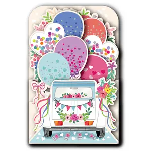 Carta doppia Kiub Happy Pop Up Voiture Mariage image-0