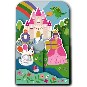 Dubbele kaart Kiub Happy Pop Up Princesse image-0