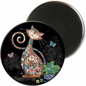 magr03c09-magnet-round-cat-butterflies-kiub-bug-art-jewels-black-multicolour-one-size
