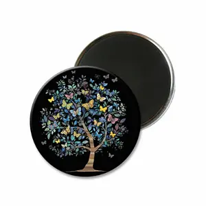 Rund magnet med livets træ Kiub Bug Art Jewels