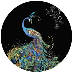 Magnet rond Kiub Jewels Paon image-0