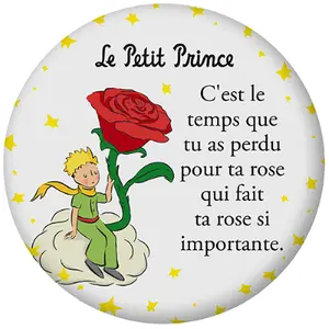 Imán redondo Le Petit Prince rosa Kiub image-0