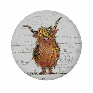 Round Scottish cow magnet Kiub Kook