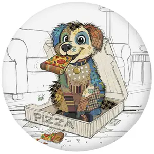 Runder Magnet Kiub Kook Chiot Gourmand image-0