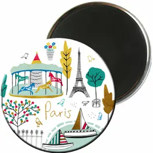 Okrągły magnes Kiub Le Tout Paris Caroussel image-0