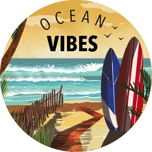 Magnet rond Kiub Cake And Crayons - Ocean Vibes image-0