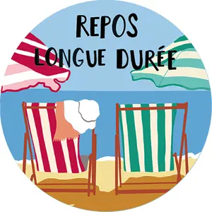 Runder Magnet Kiub Cake And Crayons - Repos Longue Duree image-0